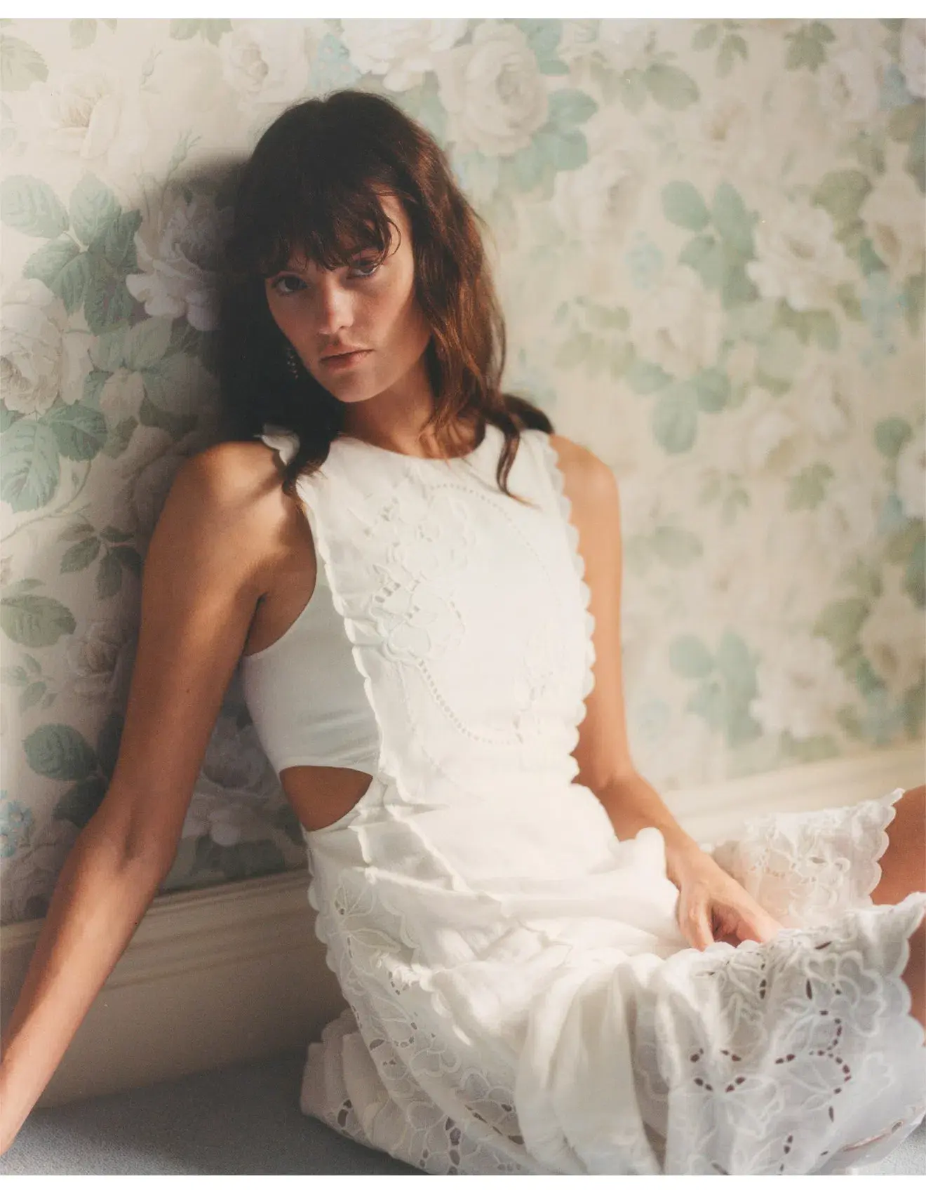 Lovaan Amelia Cutwork Embroidered Dress White Size 8 - Image 2