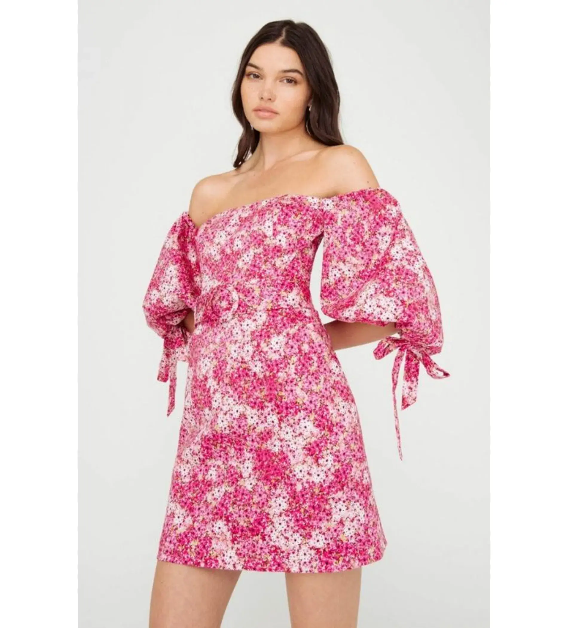 Sheike Ditsy Floral Mini Dress Pink Size 12  - Image 2