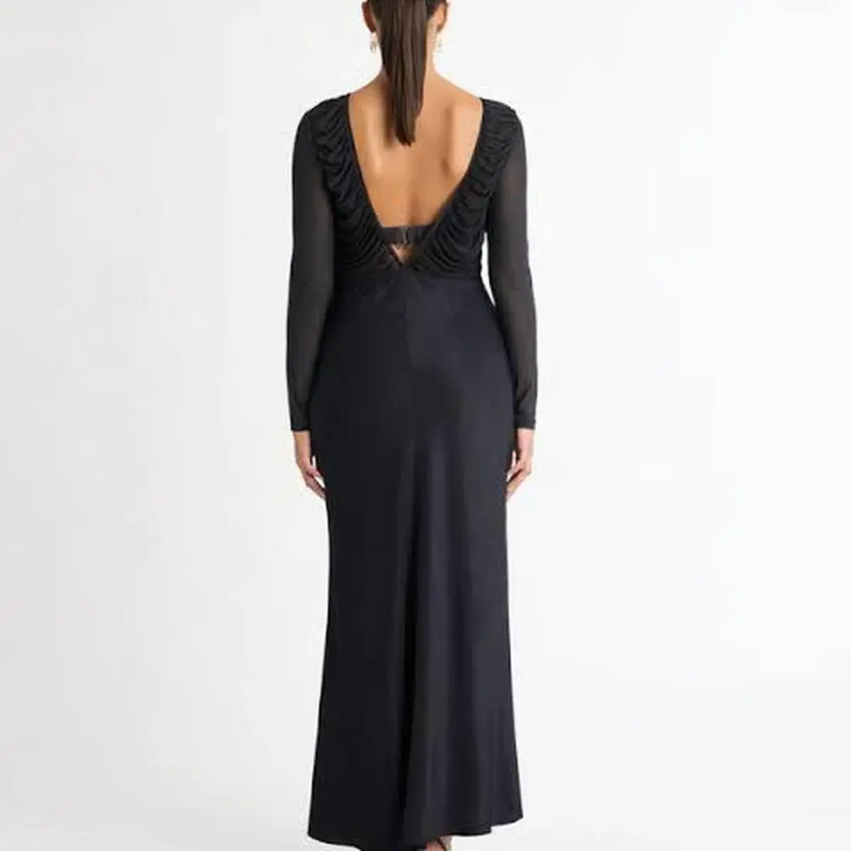 Sheike Eternity Maxi Dress Gunmetal Size 8 - Image 2