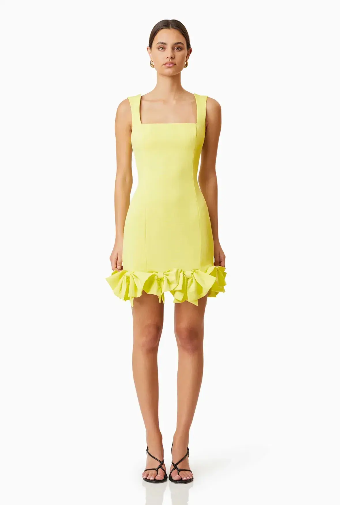 Elliatt Kennedy Mini Bow Dress Yellow Size 8 - Image 1