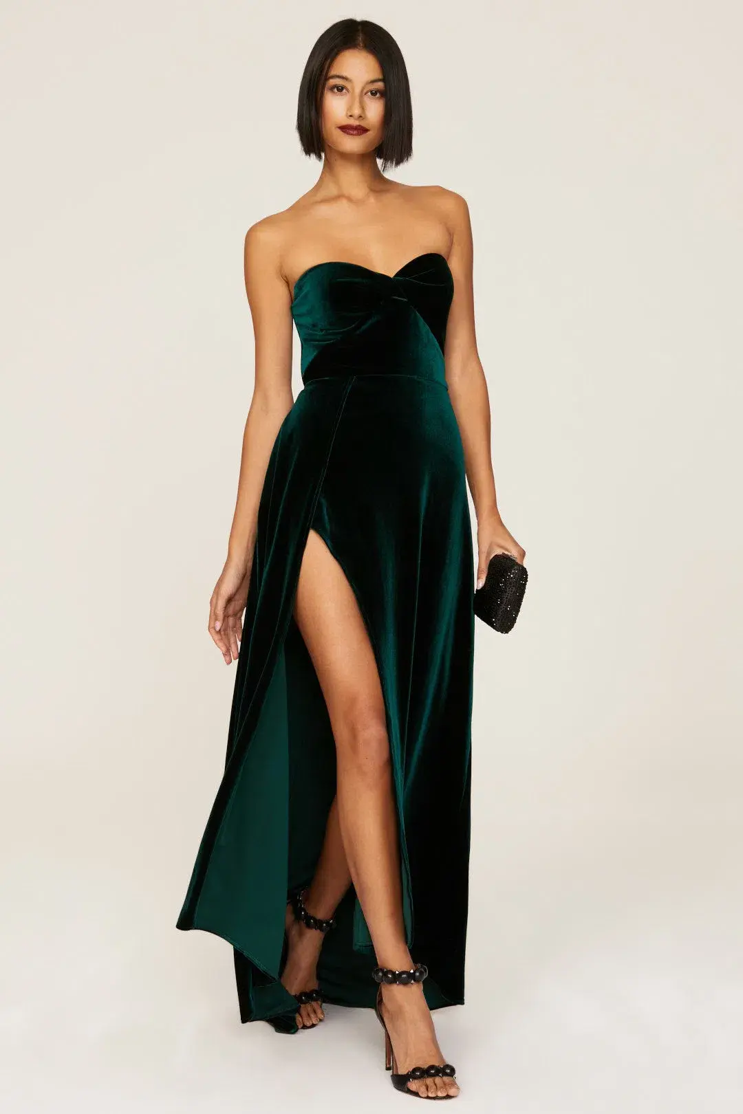Elle Zeitoune Magnolia Gown Emerald Green Size 16 for rent on The Volte - main image