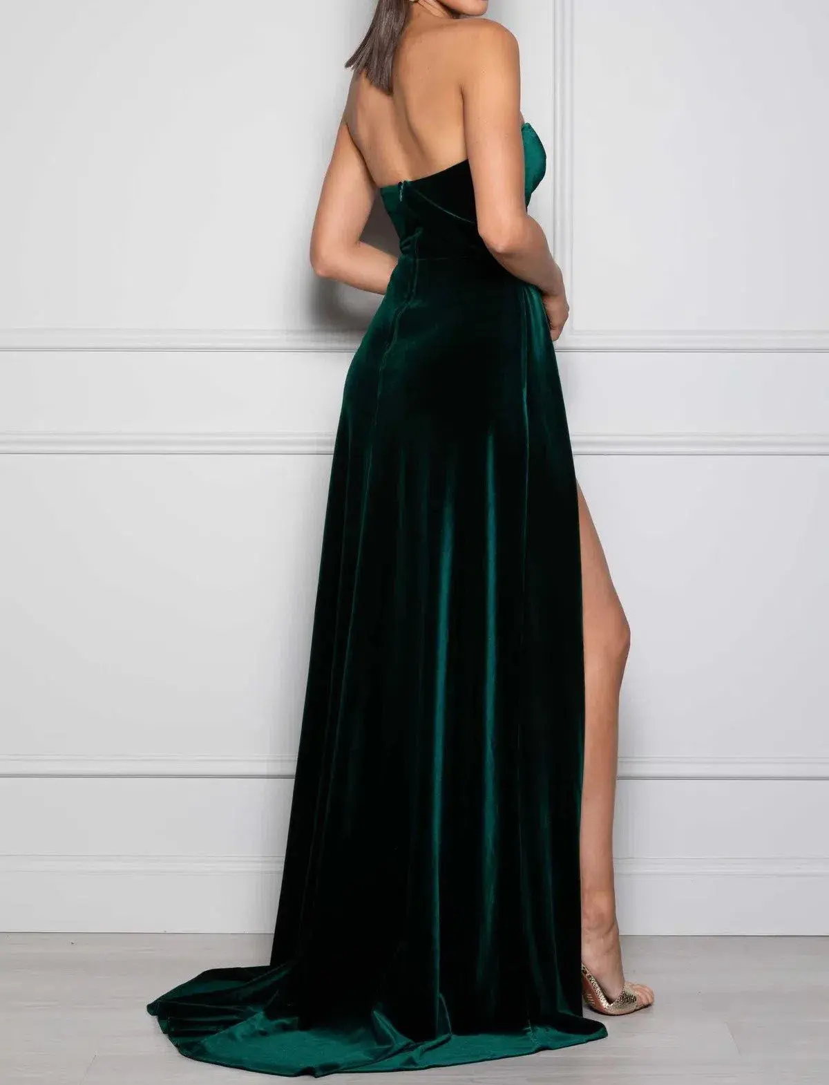 Elle Zeitoune Magnolia Gown Emerald Green Size 16 - Image 6