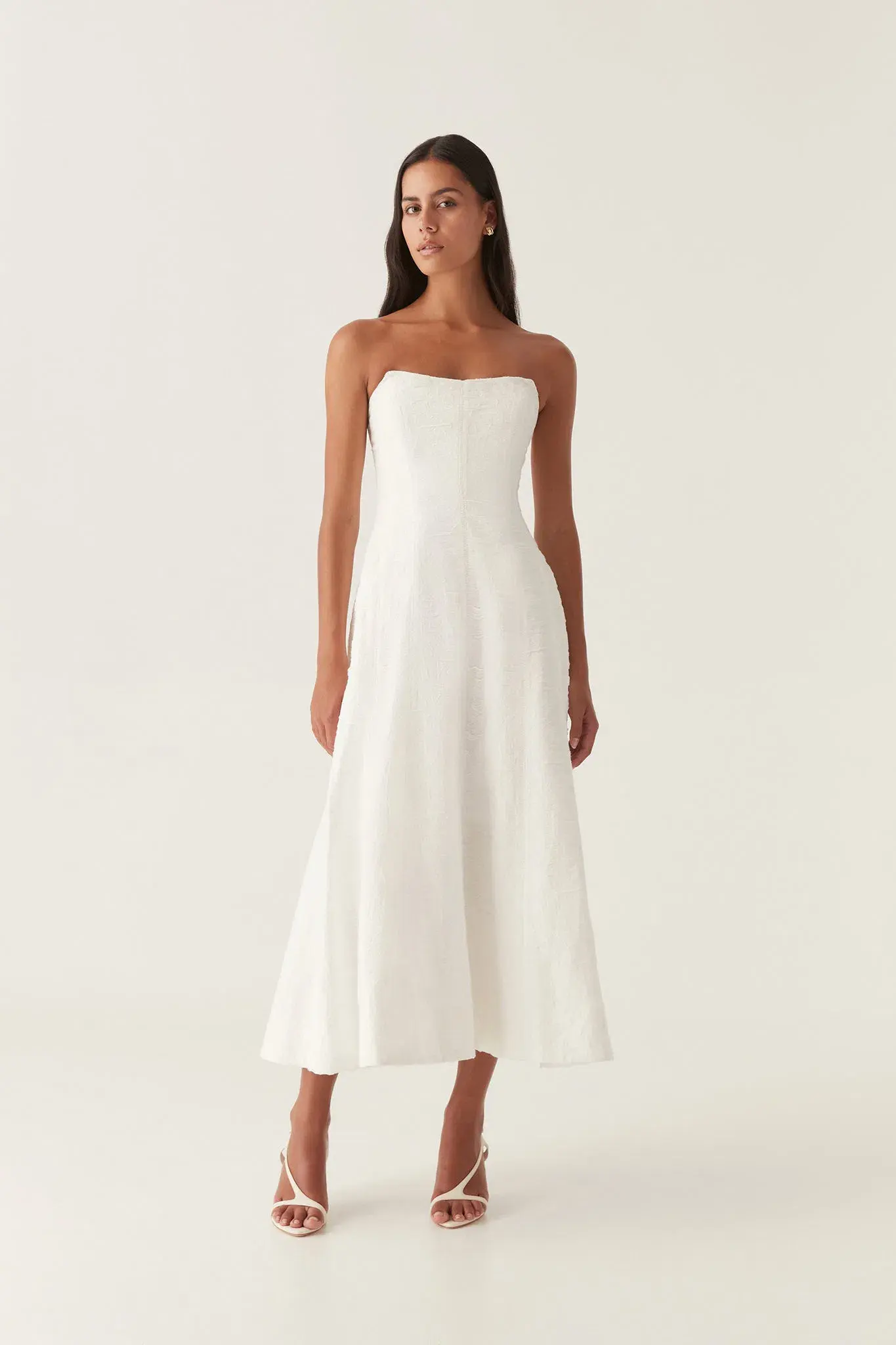Aje Vibration Midi Dress Ivory Size 10 AU - Image 1