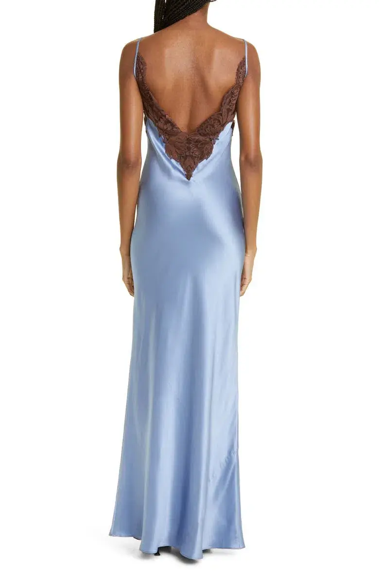 Sir the Label Danseurs Lace Slip Dress Bleue Size 10 - Image 3