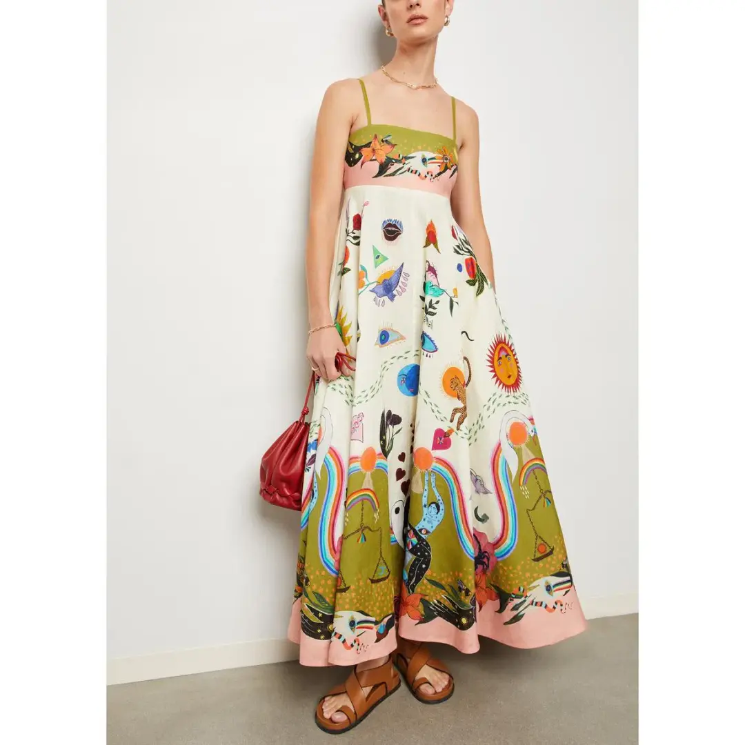 Alemais Evergreen Sundress Multi Size 4 for rent on The Volte - main image