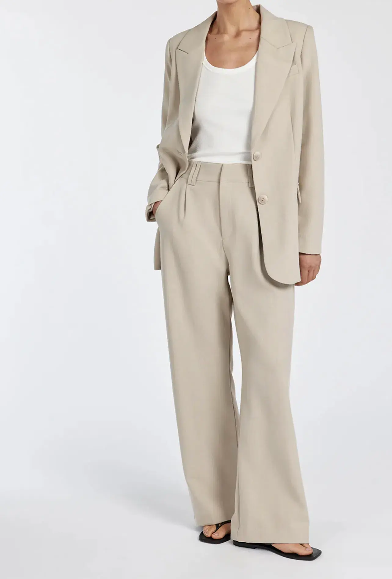 Dissh Celine Longline Vest & Pants Set in Pebble Size 12 - Image 3
