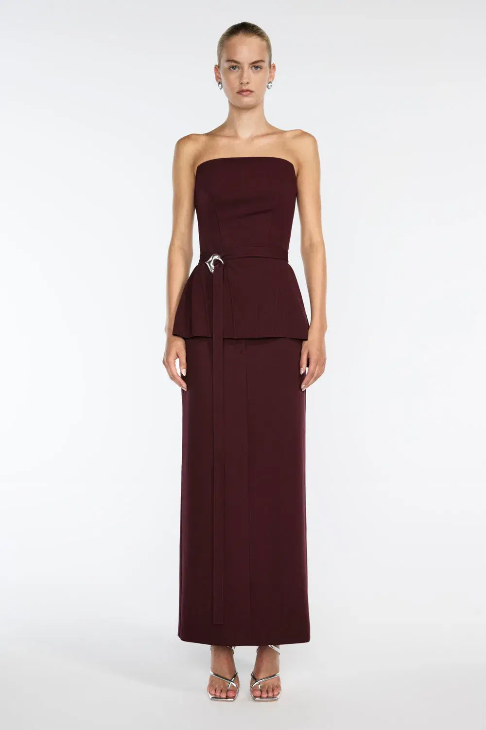 Manning Cartell New Cast Bustier and Maxi Skirt Set Mulberry Size M / AU 10 - Image 1