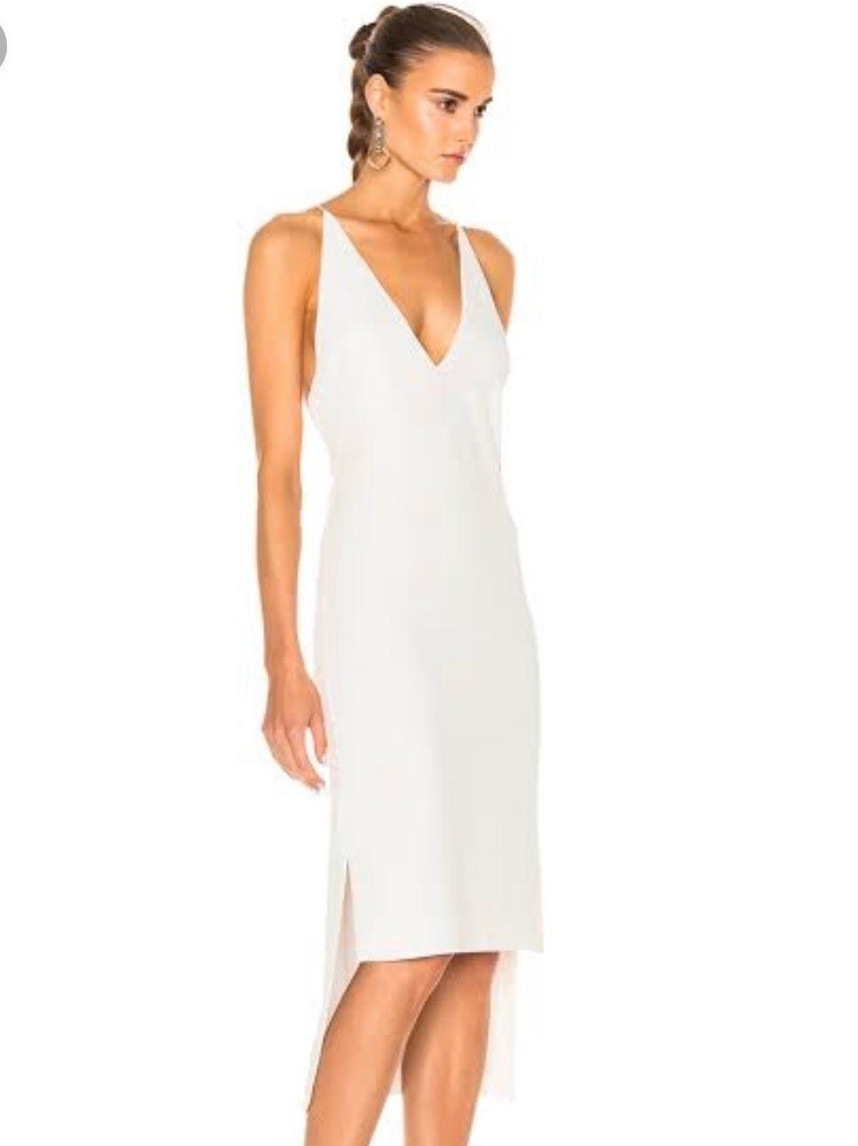  Dion Lee White wash Fine Line Dress Size 6 - Image 1