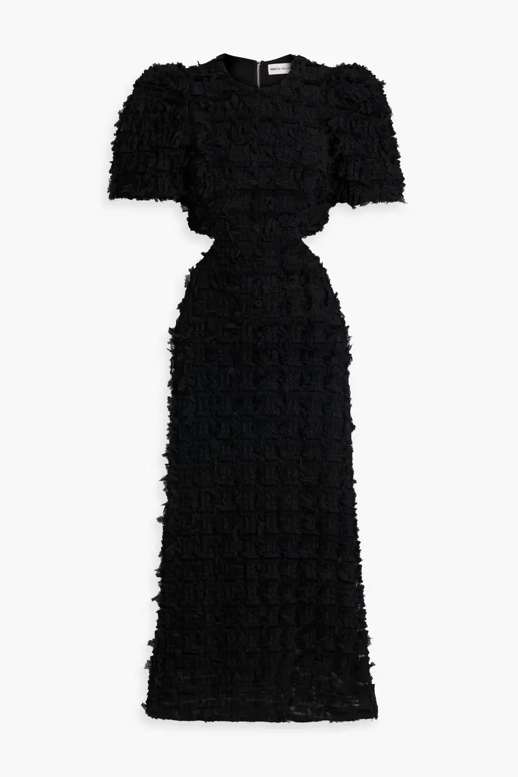 Rebecca Vallance Cherie Amour Puff Sleeve Midi Dress Black Size 10 - Image 3