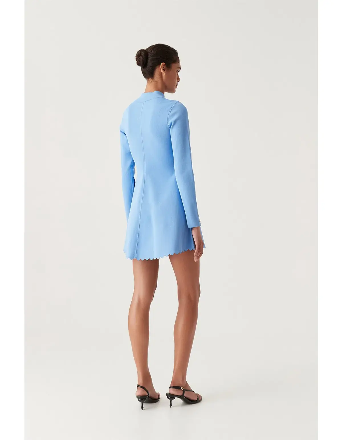 Aje Harmony Knit Mini Dress in Mist Blue Size AU 8 - Image 3