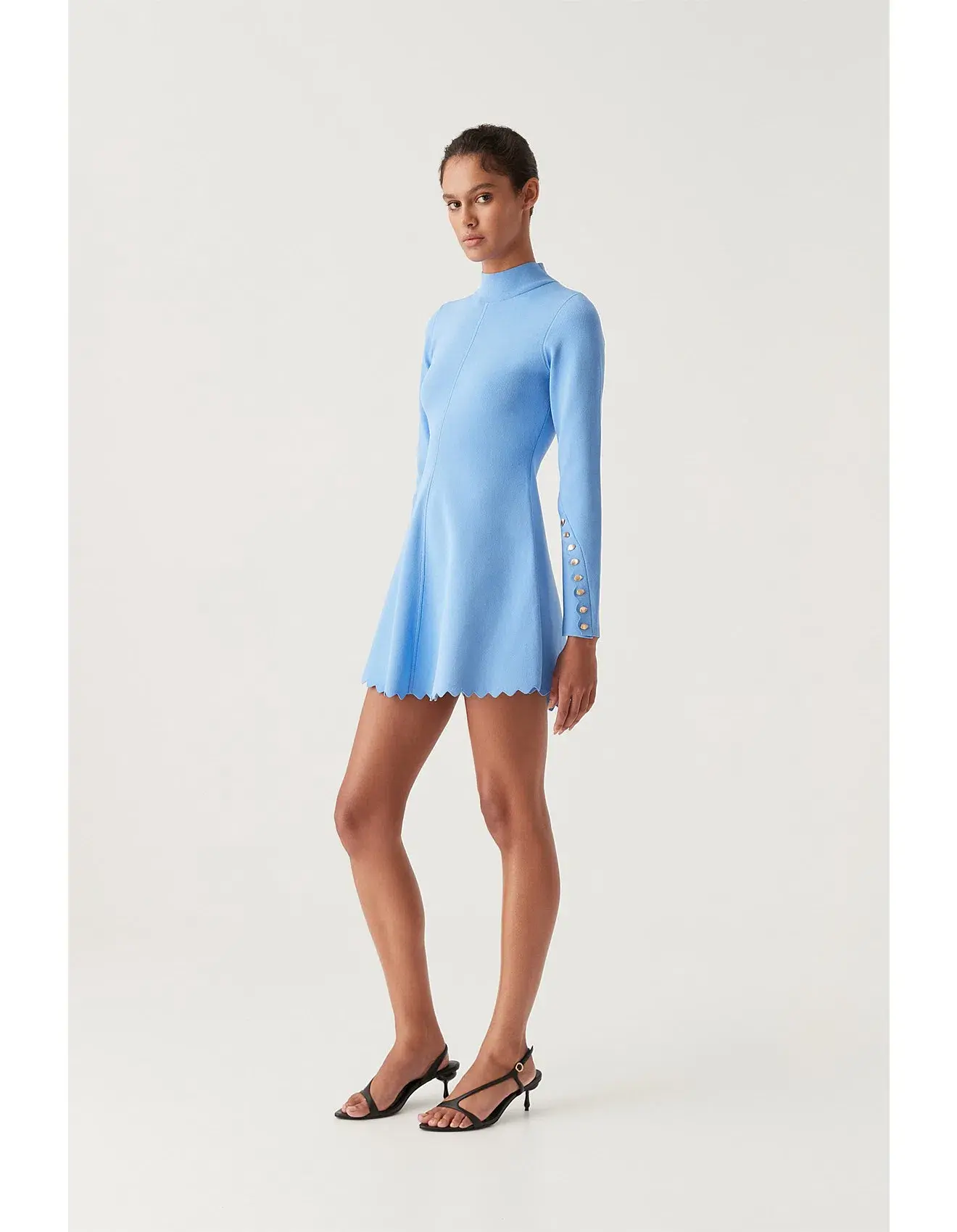 Aje Harmony Knit Mini Dress in Mist Blue Size AU 8 - Image 2