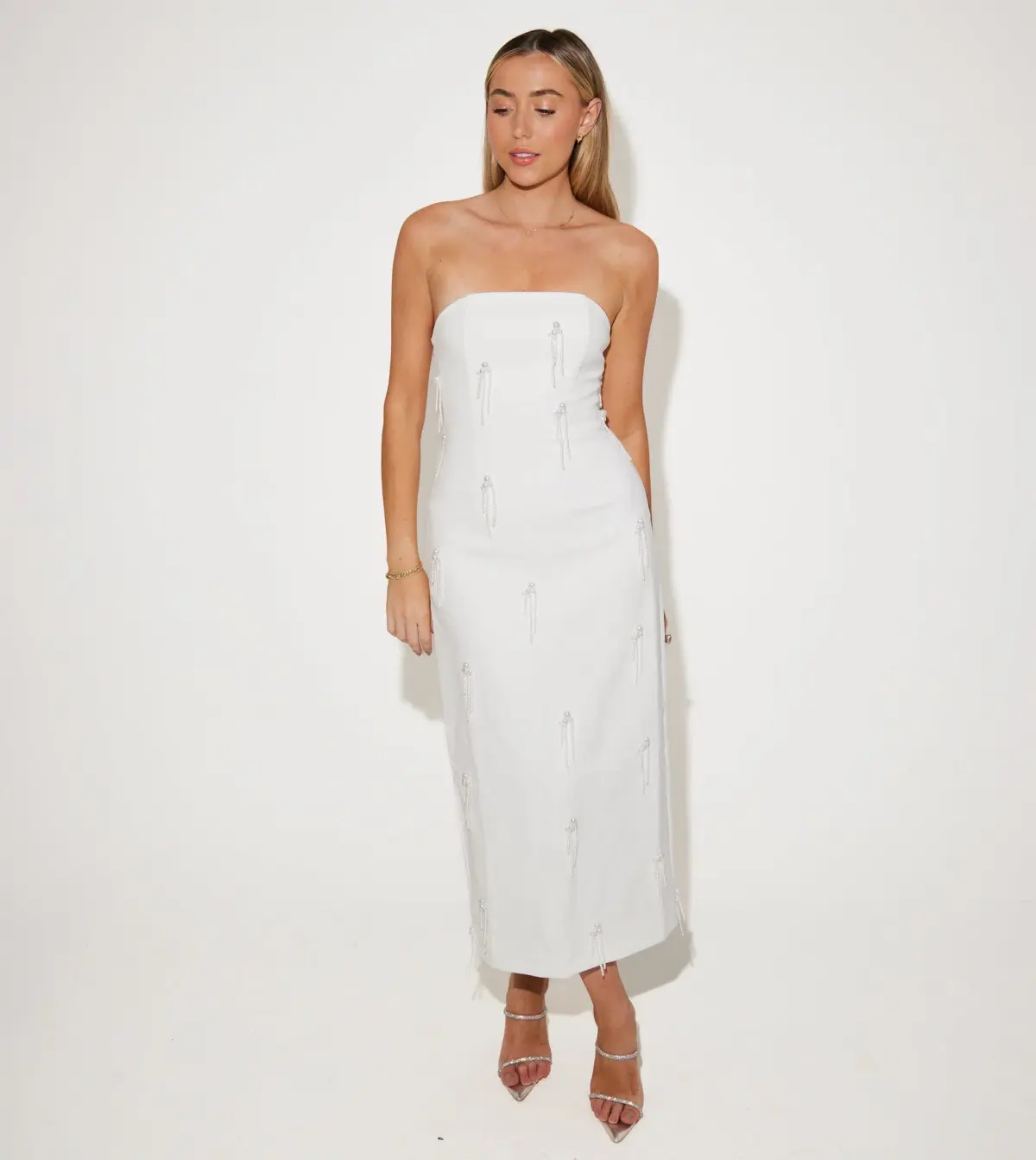 Odd Muse Ultimate Muse Embellished Midi Dress White Size 12 - Image 1