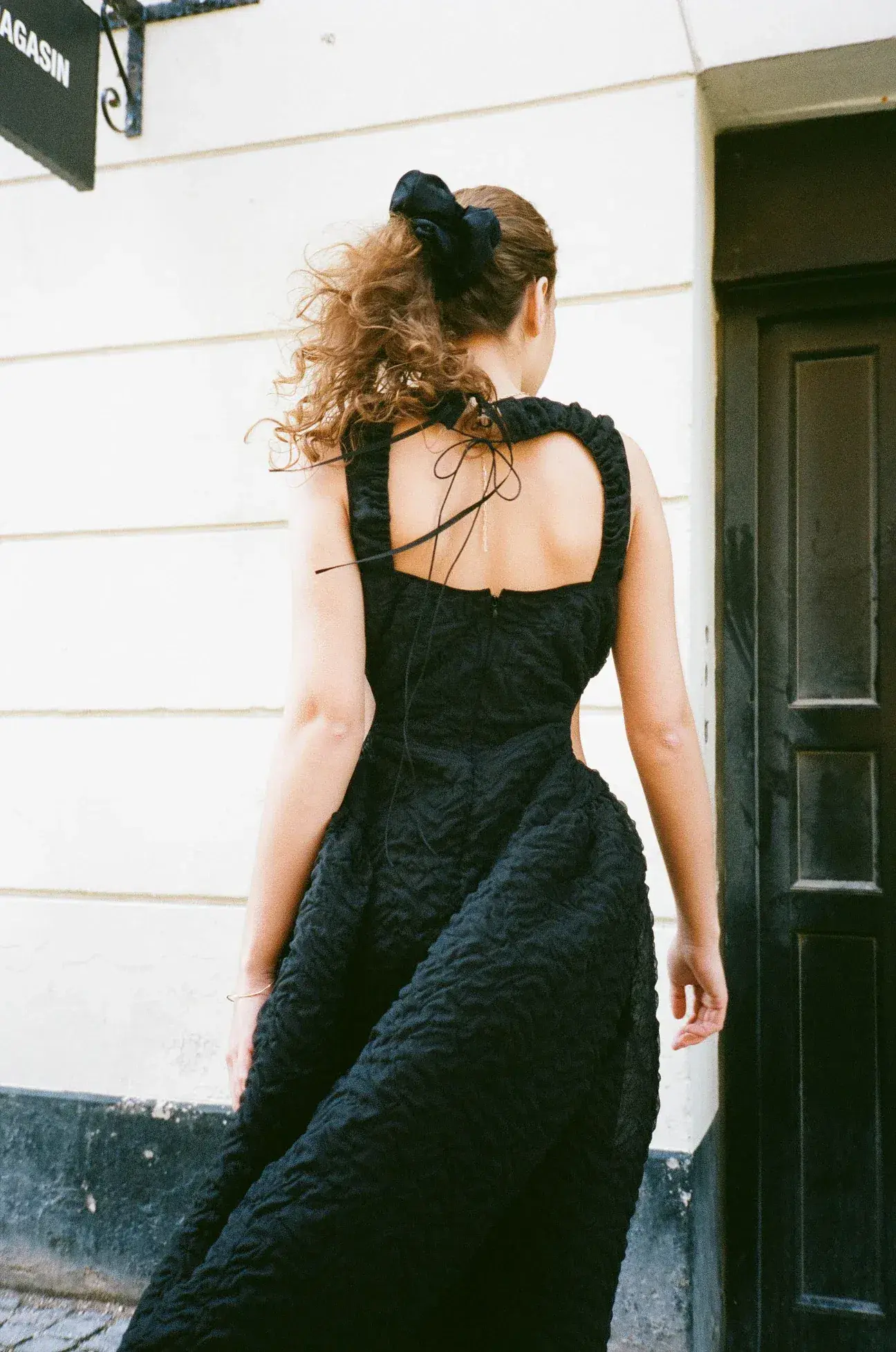 Cecilie Bahnsen Samara Midi Dress Black Size 8 - Image 3