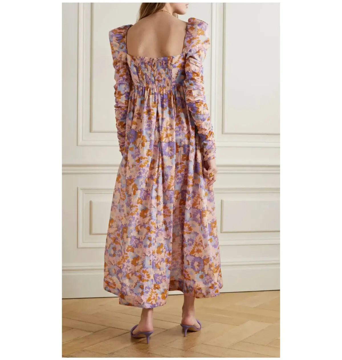 Zimmermann Violet Twist Front Midi Dress Floral Size 0 / AU 8 - Image 2