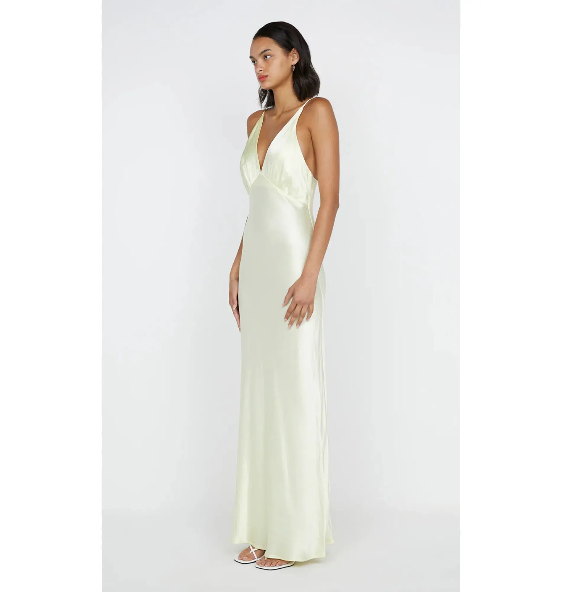 Bec & Bridge Moon Dance V Neck Maxi Dress Ice Yellow Size AU 8 - Image 2