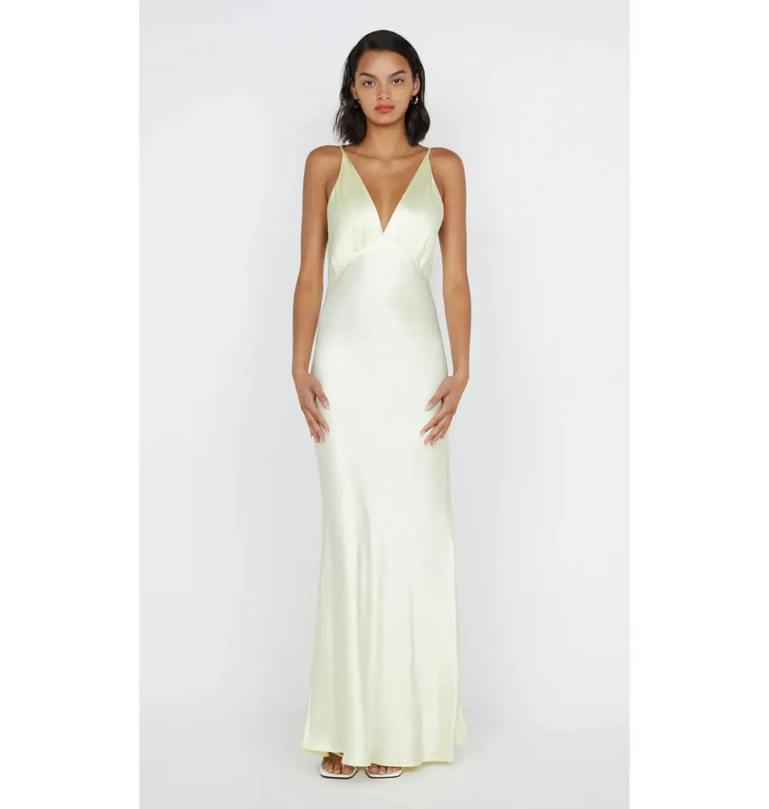 Bec & Bridge Moon Dance V Neck Maxi Dress Ice Yellow Size AU 8 for rent on The Volte - main image