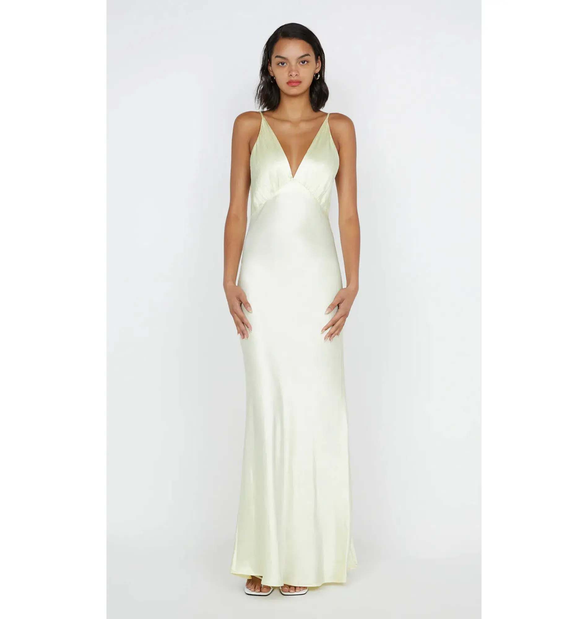 Bec & Bridge Moon Dance V Neck Maxi Dress Ice Yellow Size AU 8 - Image 1