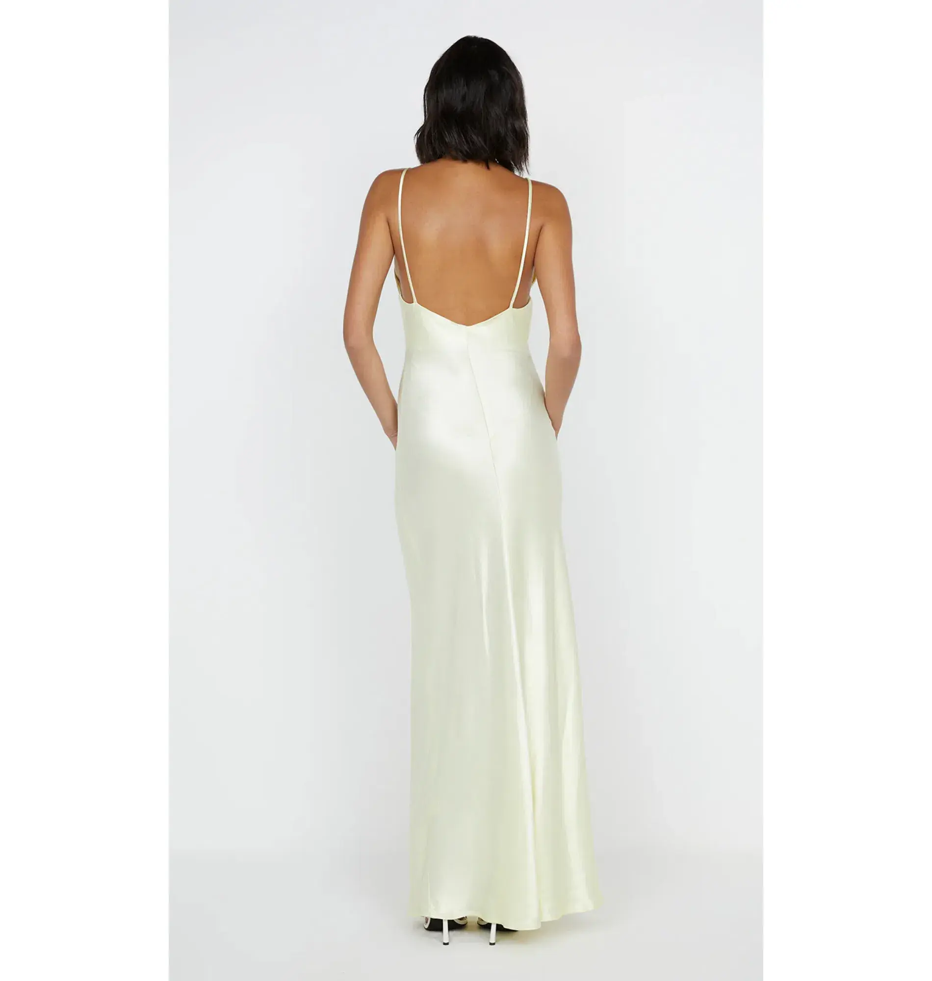 Bec & Bridge Moon Dance V Neck Maxi Dress Ice Yellow Size AU 8 - Image 4