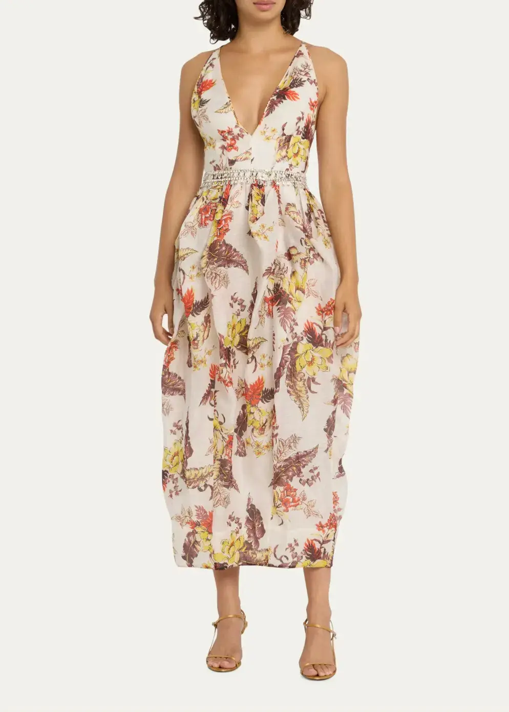 Zimmermann Matchmaker Tulip Dress Ivory Tropical Floral Size 0P / AU 6  - Image 1
