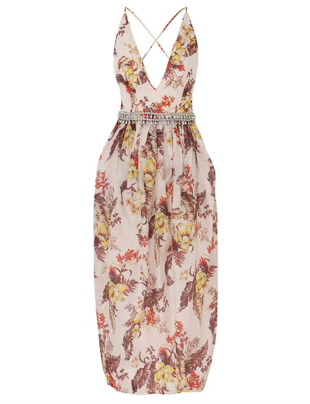 Zimmermann Matchmaker Tulip Dress Ivory Tropical Floral Size 0P / AU 6  - Image 3