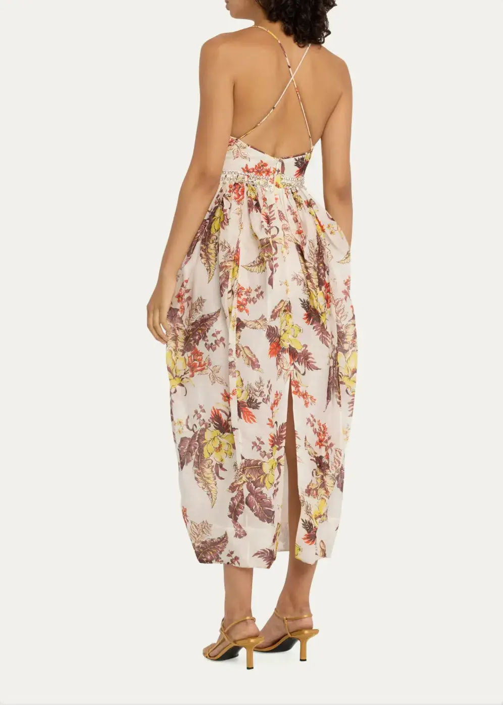 Zimmermann Matchmaker Tulip Dress Ivory Tropical Floral Size 0P / AU 6  - Image 2
