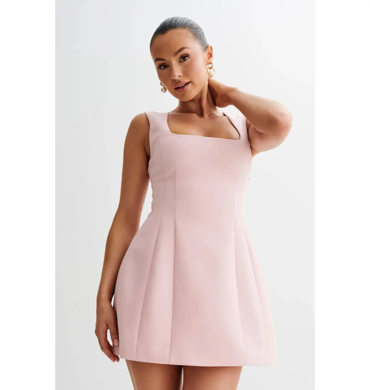 Meshki Lysandre Crepe Mini Dress Baby Pink Size XS / AU 6 - Image 2