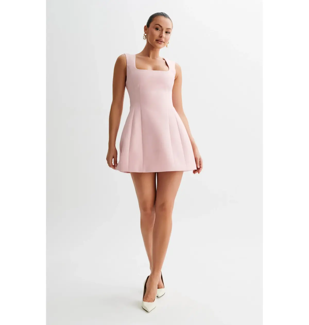 Meshki Lysandre Crepe Mini Dress Baby Pink Size XS / AU 6 - Image 1