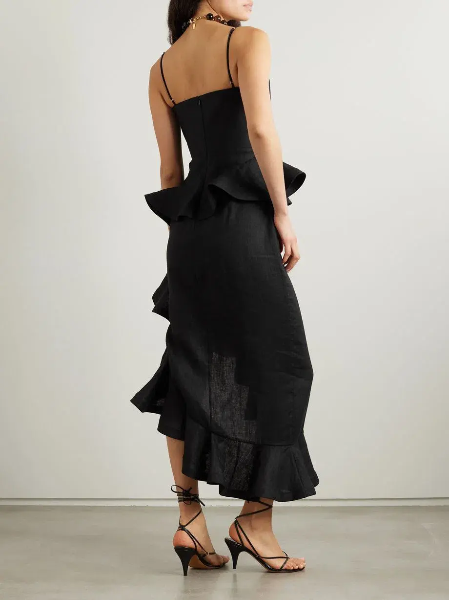 Zimmermann Harmony Tango Ruffled Dress Black Size 3 / AU 14  - Image 2