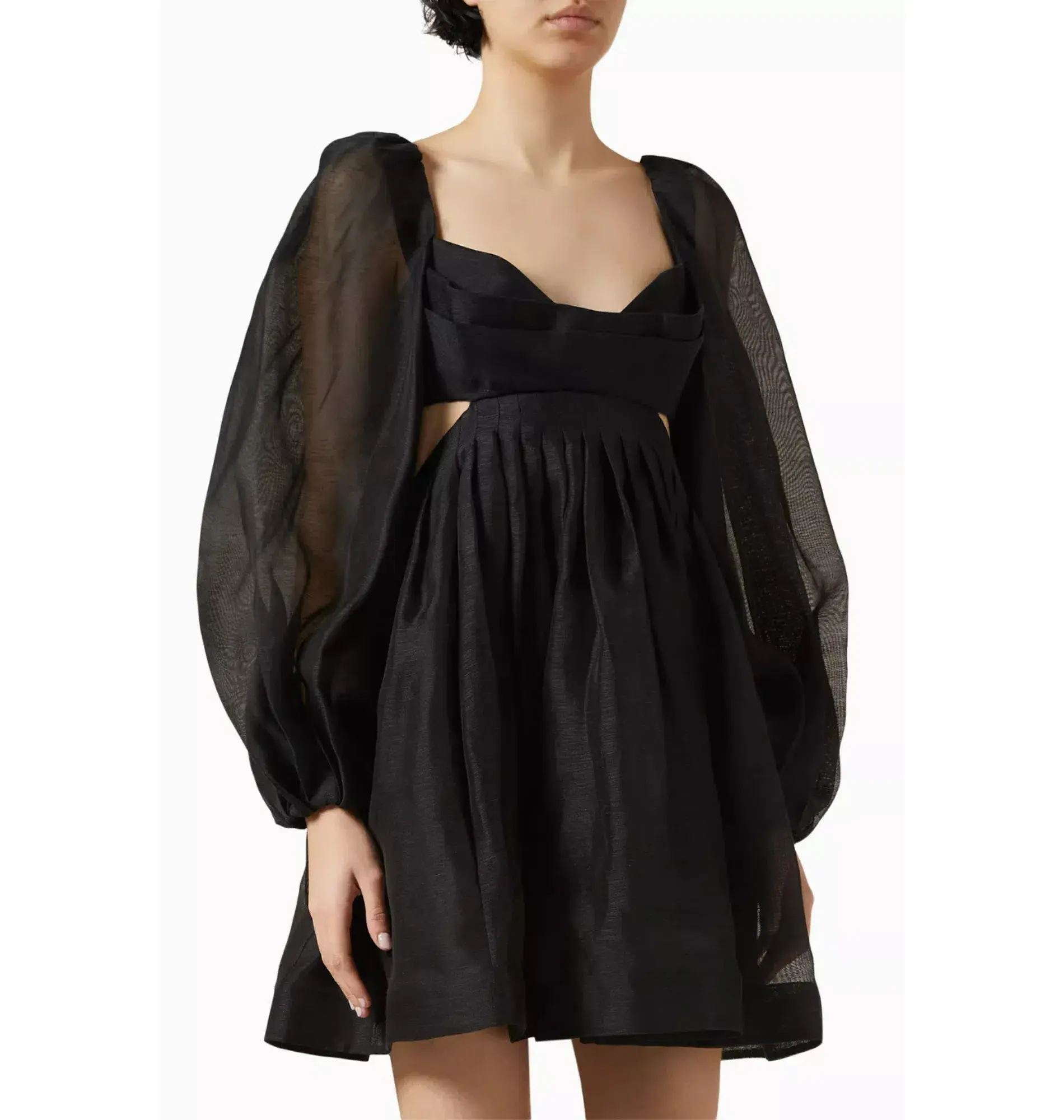Zimmermann Harmony Bralette Mini Dress Black Size 2 / AU 12  - Image 2