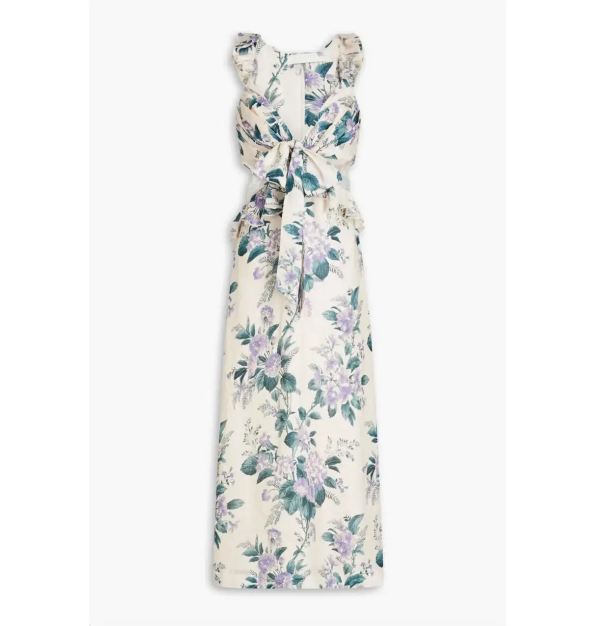 Zimmermann Cassia Ruffle Midi Dress Hydrangea Floral Size 2 / AU 12  - Image 3
