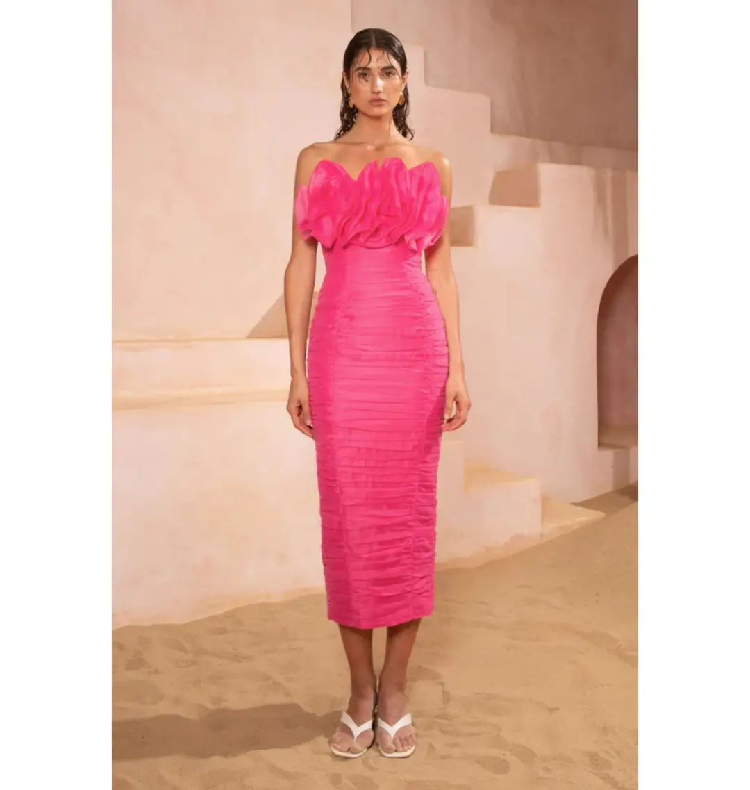 Eliya The Label Portofino Dress in Pink Size AU 10 for rent on The Volte - main image