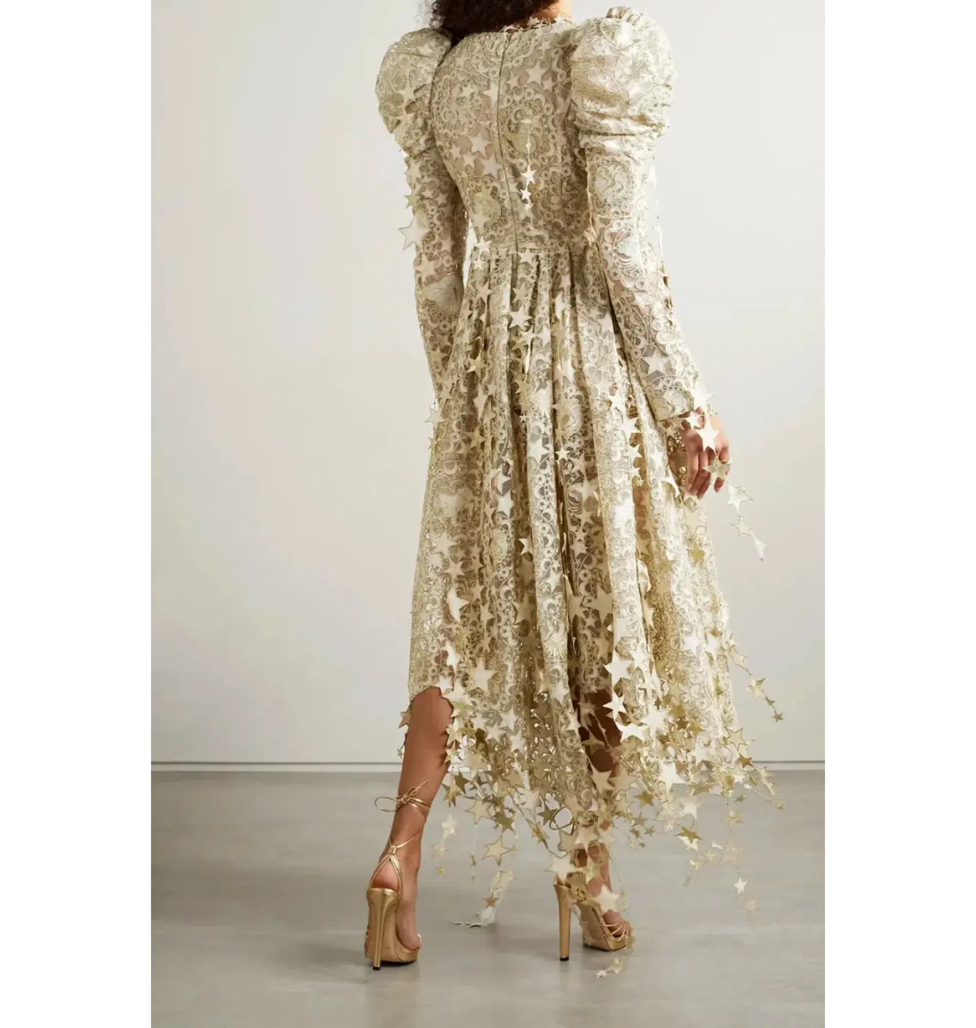 Zimmermann Celestial Zodiac Midi Dress Champagne Size 0 / AU 8  - Image 2