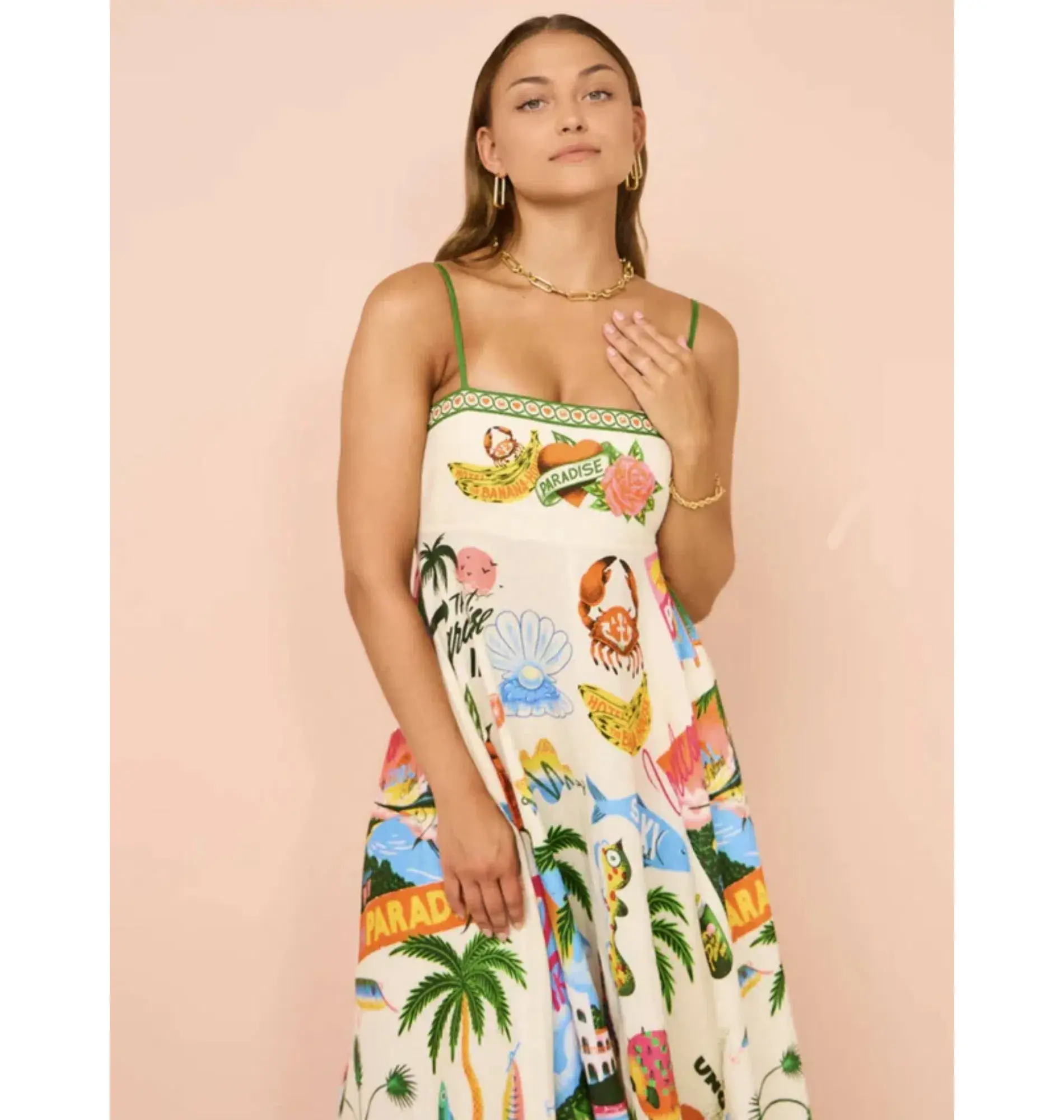 Alemais Paradiso Sundress in Print Size AU 8 - Image 3