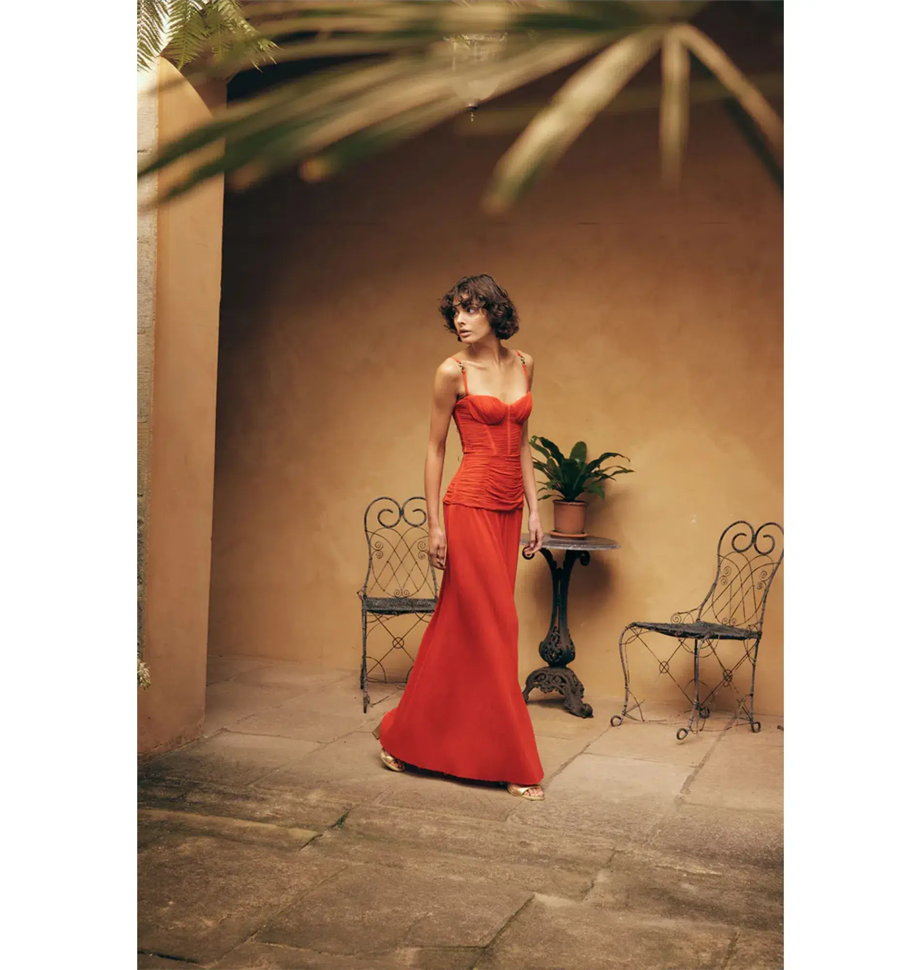 Manning Cartell Double Time Pleat Dress Red Size AU 12 - Image 6