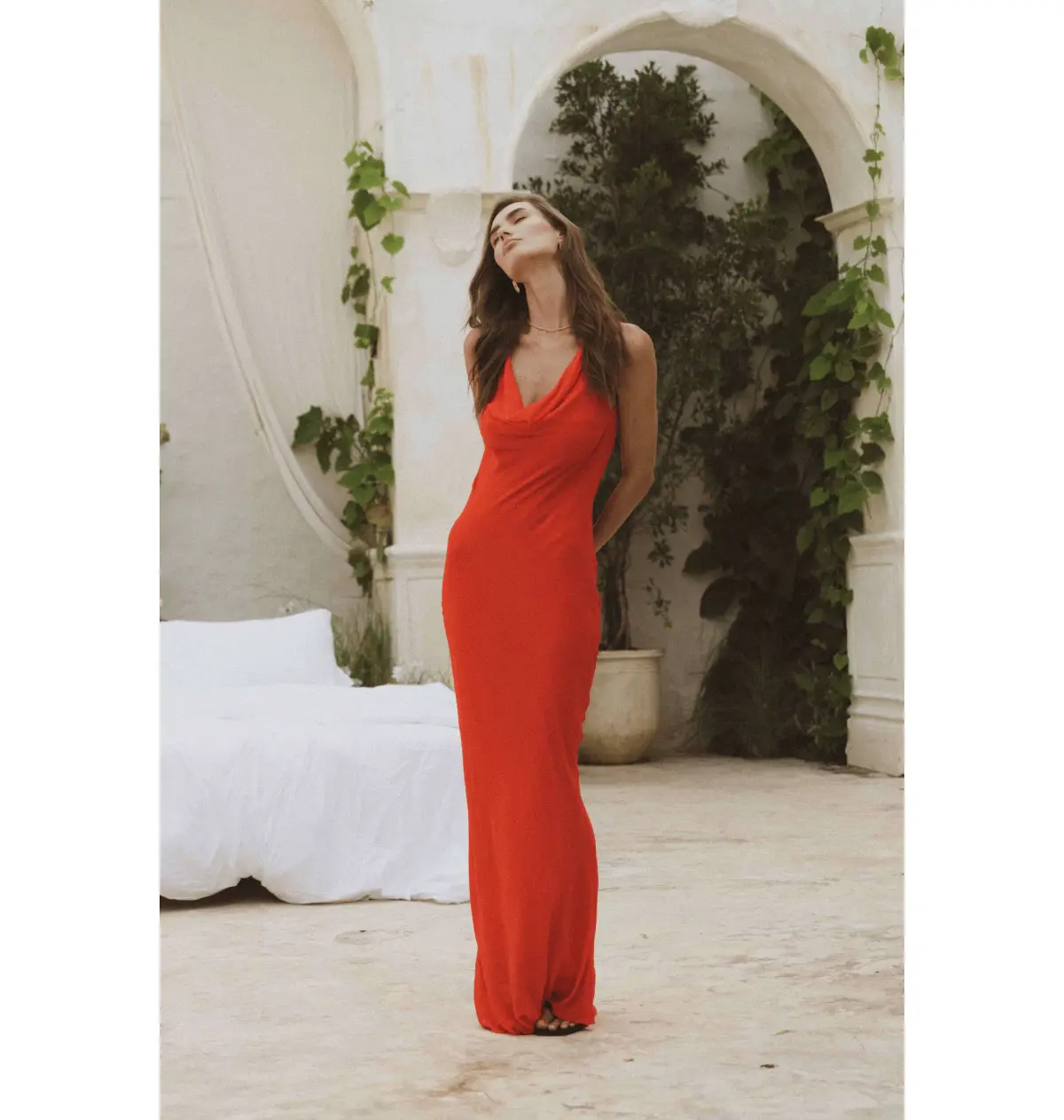 Isabelle Quinn Gracie Maxi Dress Red Size AU 10  - Image 3