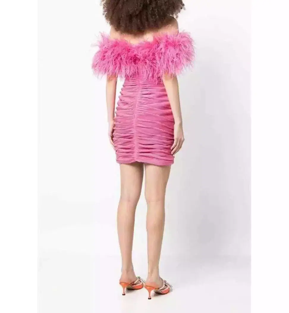 Rachel Gilbert Zion Mini Dress Pink 3/AU12 - Image 3