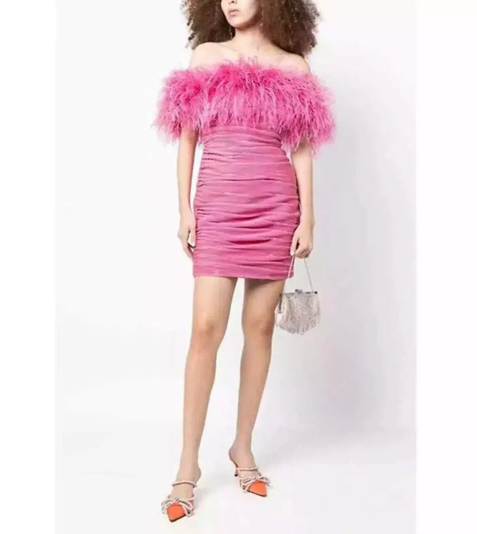 Rachel Gilbert Zion Mini Dress Pink 3/AU12 - Image 2