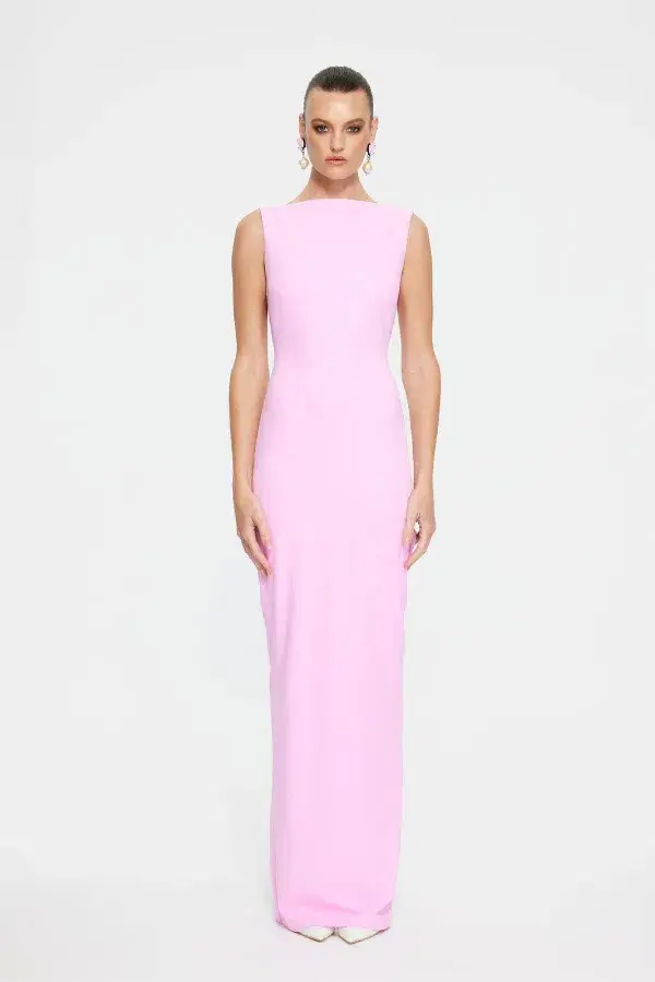 Effie Kats Verona Gown In Taffy Pink Size S/Au 8  - Image 1