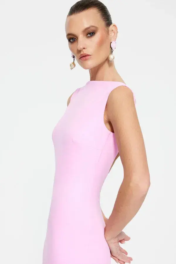 Effie Kats Verona Gown In Taffy Pink Size S/Au 8  - Image 4