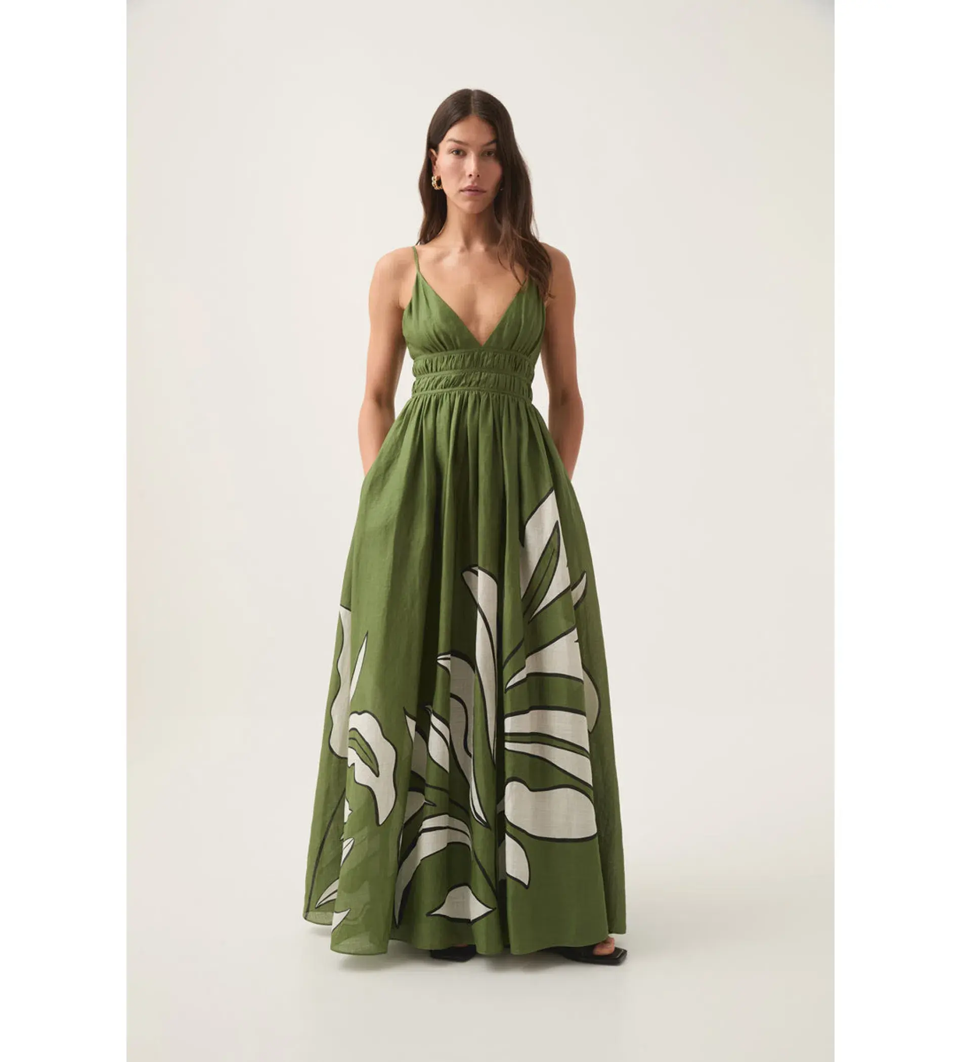 Aje Planetary Maxi Dress Abstract Fern Size 10 - Image 1