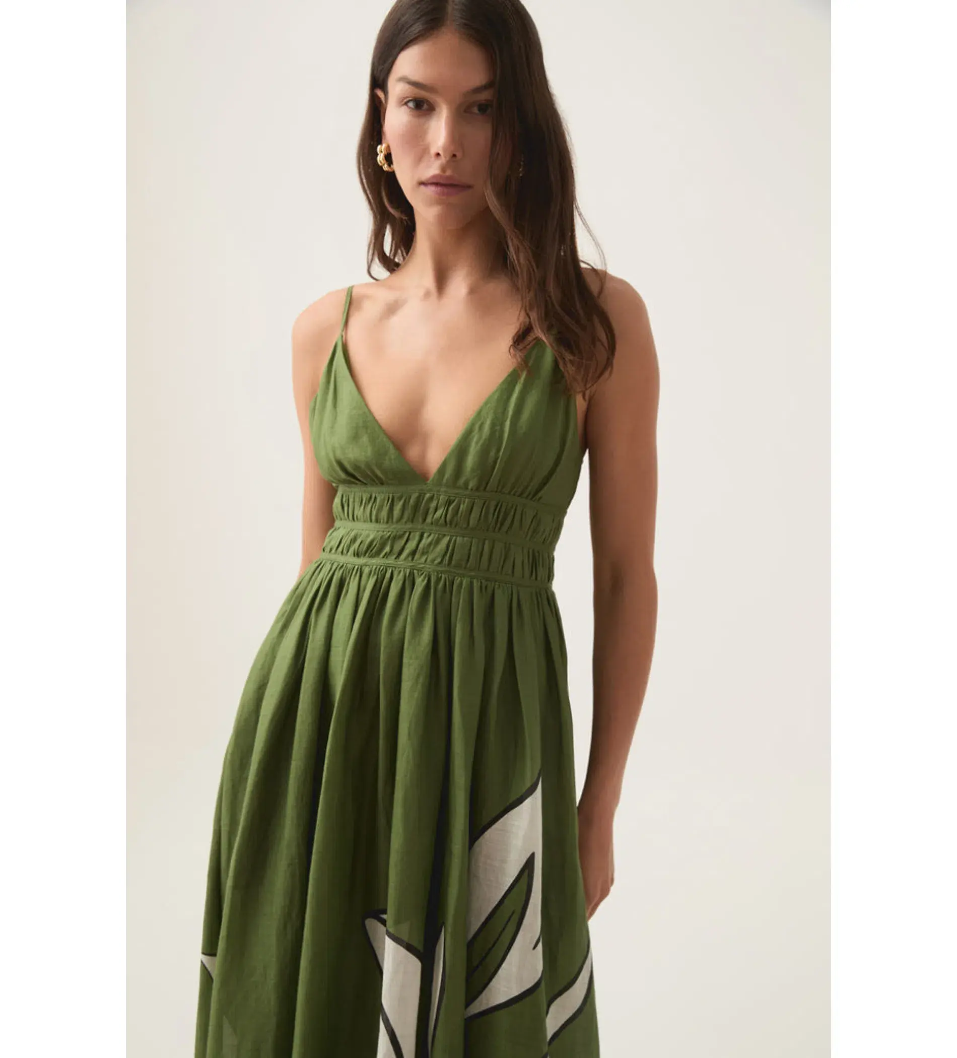 Aje Planetary Maxi Dress Abstract Fern Size 10 - Image 2
