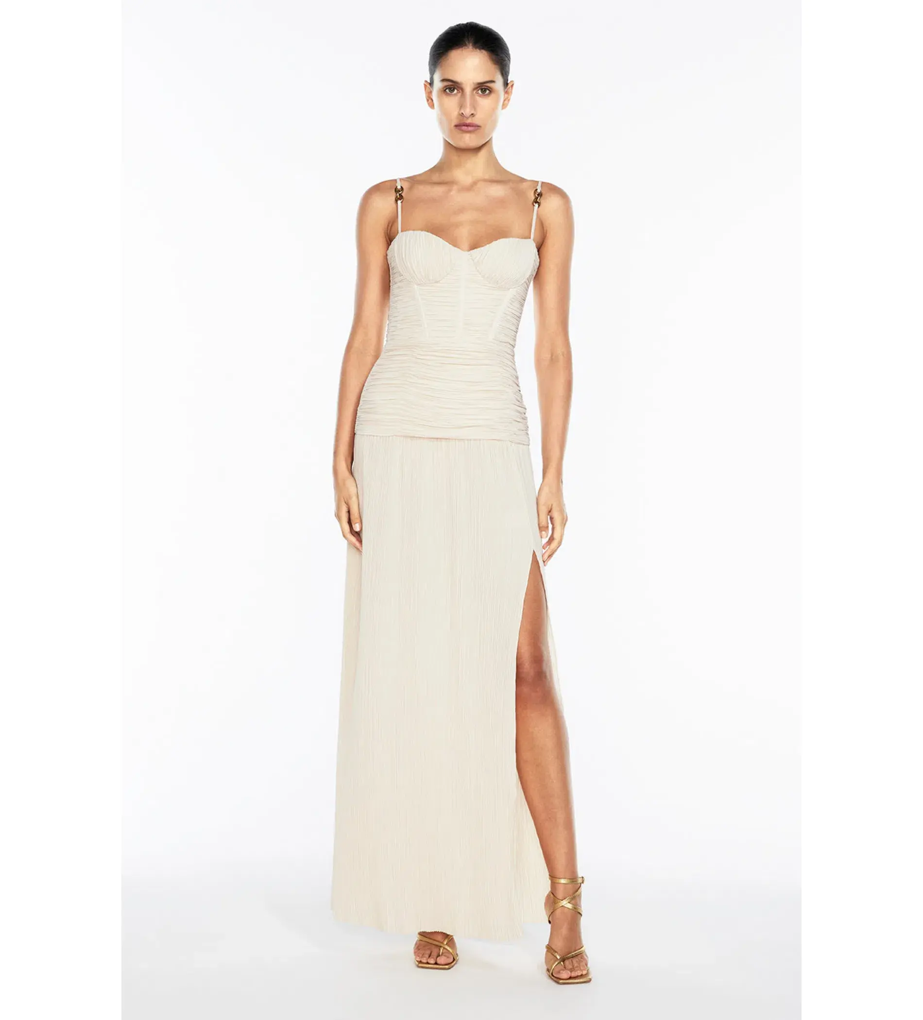 Manning Cartell Double Time Pleat Dress Nougat Size 6 - Image 1
