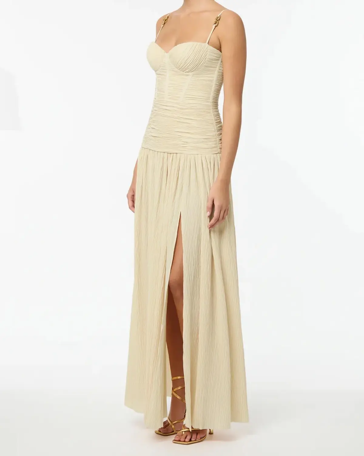 Manning Cartell Double Time Pleat Dress Nougat Size 6 - Image 3