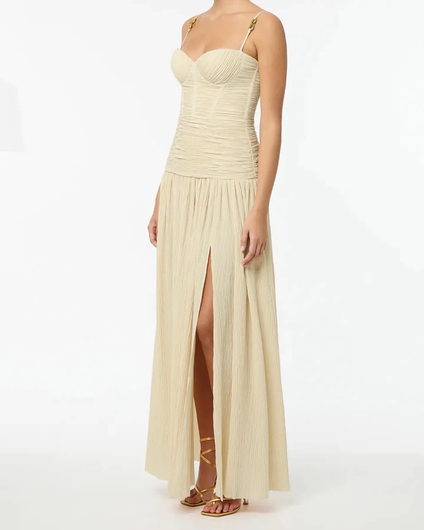 Manning Cartell Double Time Pleat Dress Nougat Size 6 - Image 3