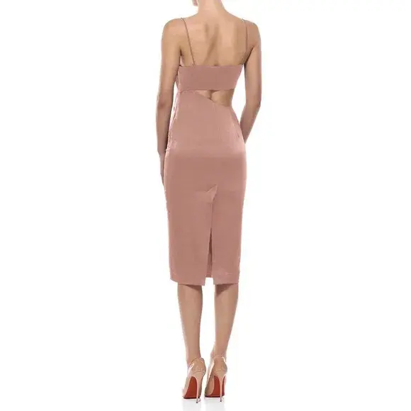 MISHA Selina Slip Dress Nude Champagne Size 6/XS - Image 3