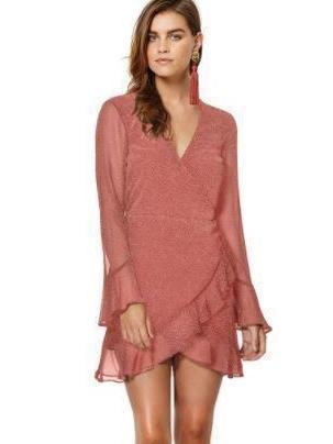 Bec & Bridge Roseville Mini Dress Rouge Pink Size 8 - Image 3