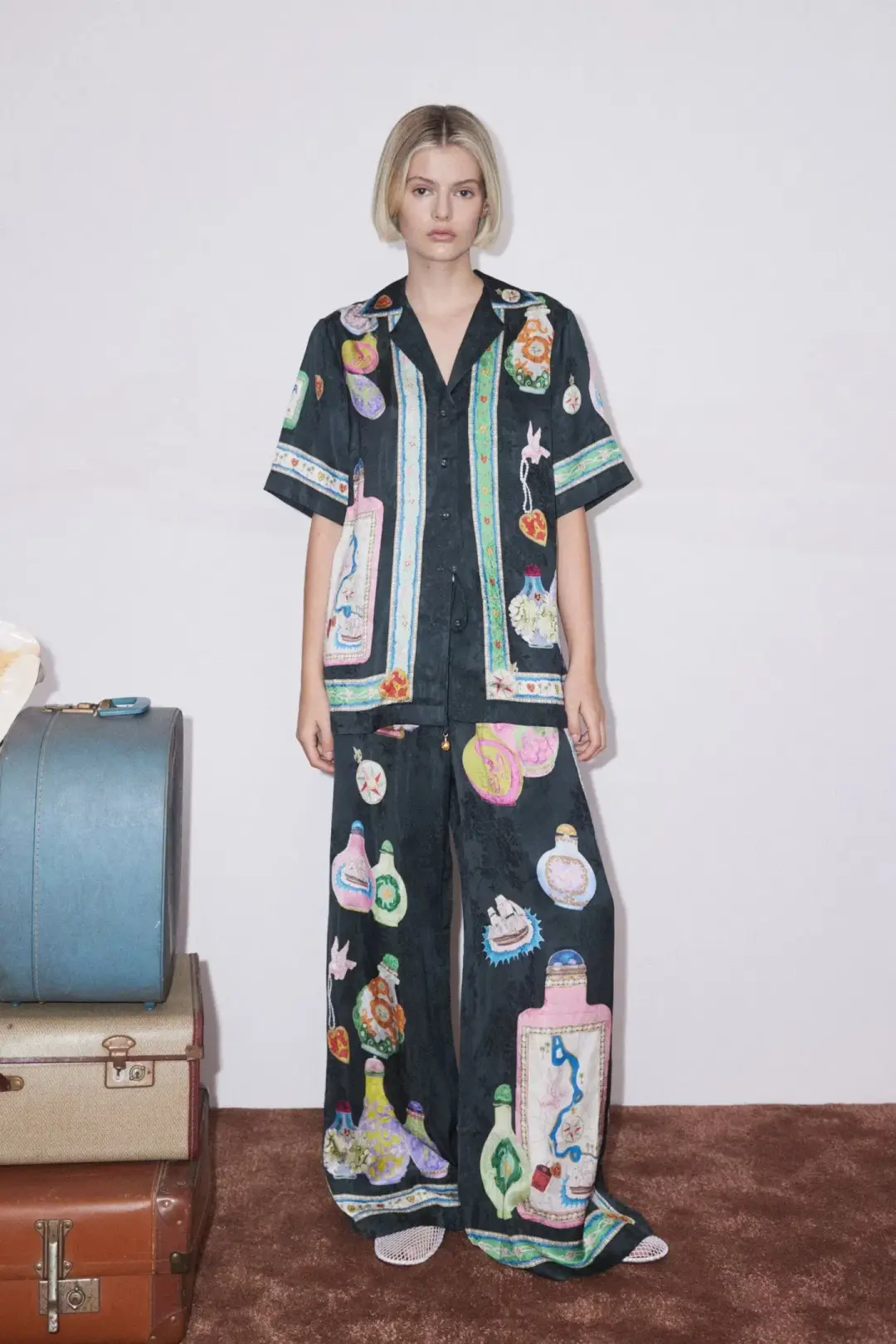 Alemais Royal Set Top and Pants Set Print Size 10  for rent on The Volte - main image