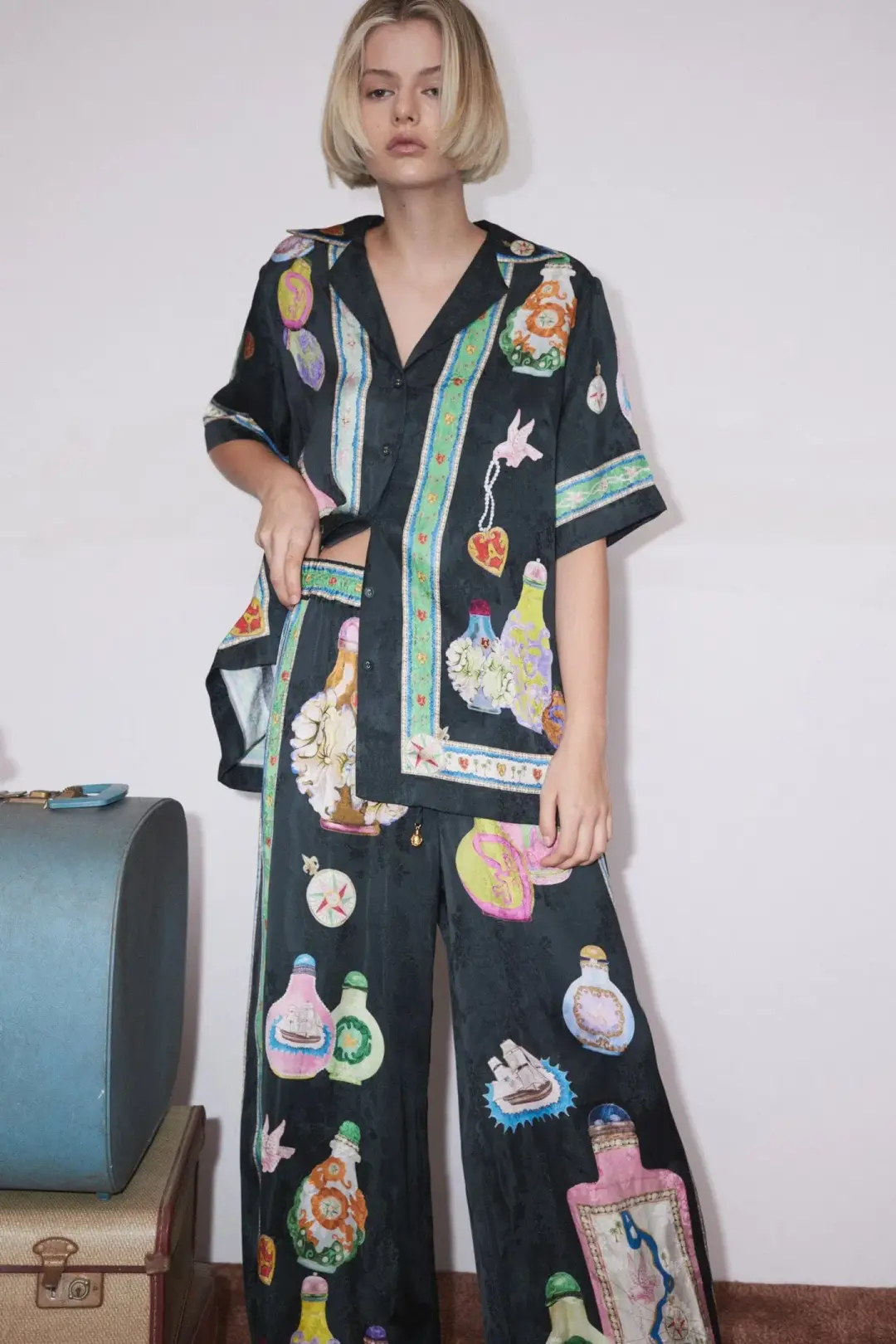 Alemais Royal Set Top and Pants Set Print Size 10  for rent on The Volte - main image