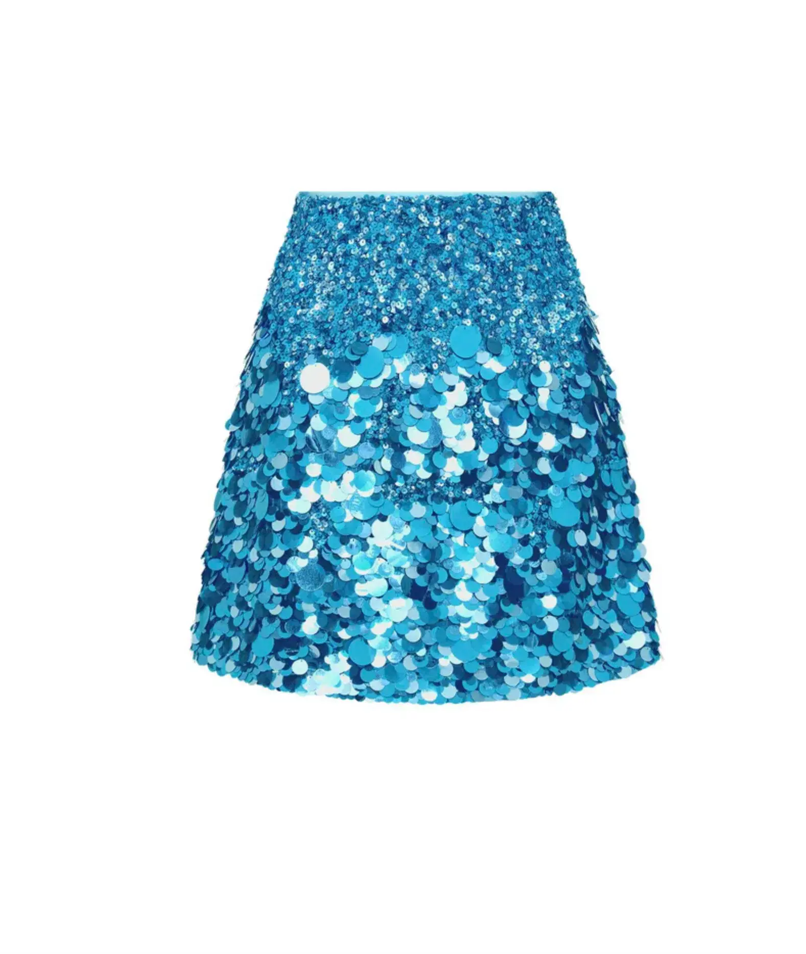 Aje Cherie Sequin Mini Skirt Azure Blue Size 8 - Image 5