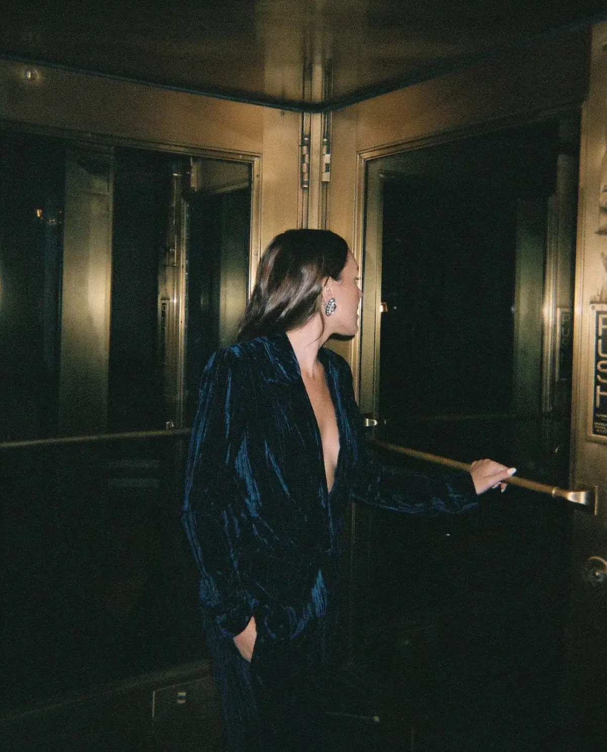 Wayf Clothing X Emma Rose Pierre Velvet Blazer and Pants Set Dark Teal Size 6 - Image 6